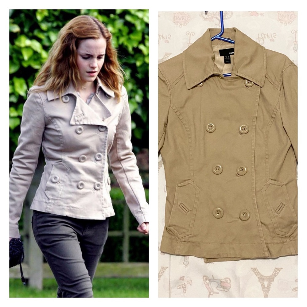ASO Hermione Grangers beige H&M Short Trench Jacket.